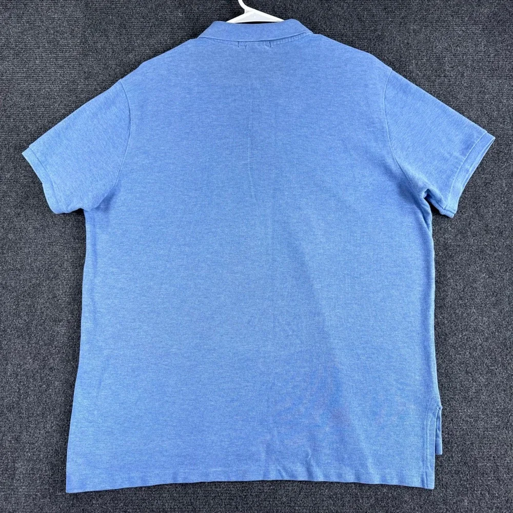 Polo Ralph Lauren Polo Shirt Mens XL Extra Large Blue Custom Fit Pony Logo Pique
